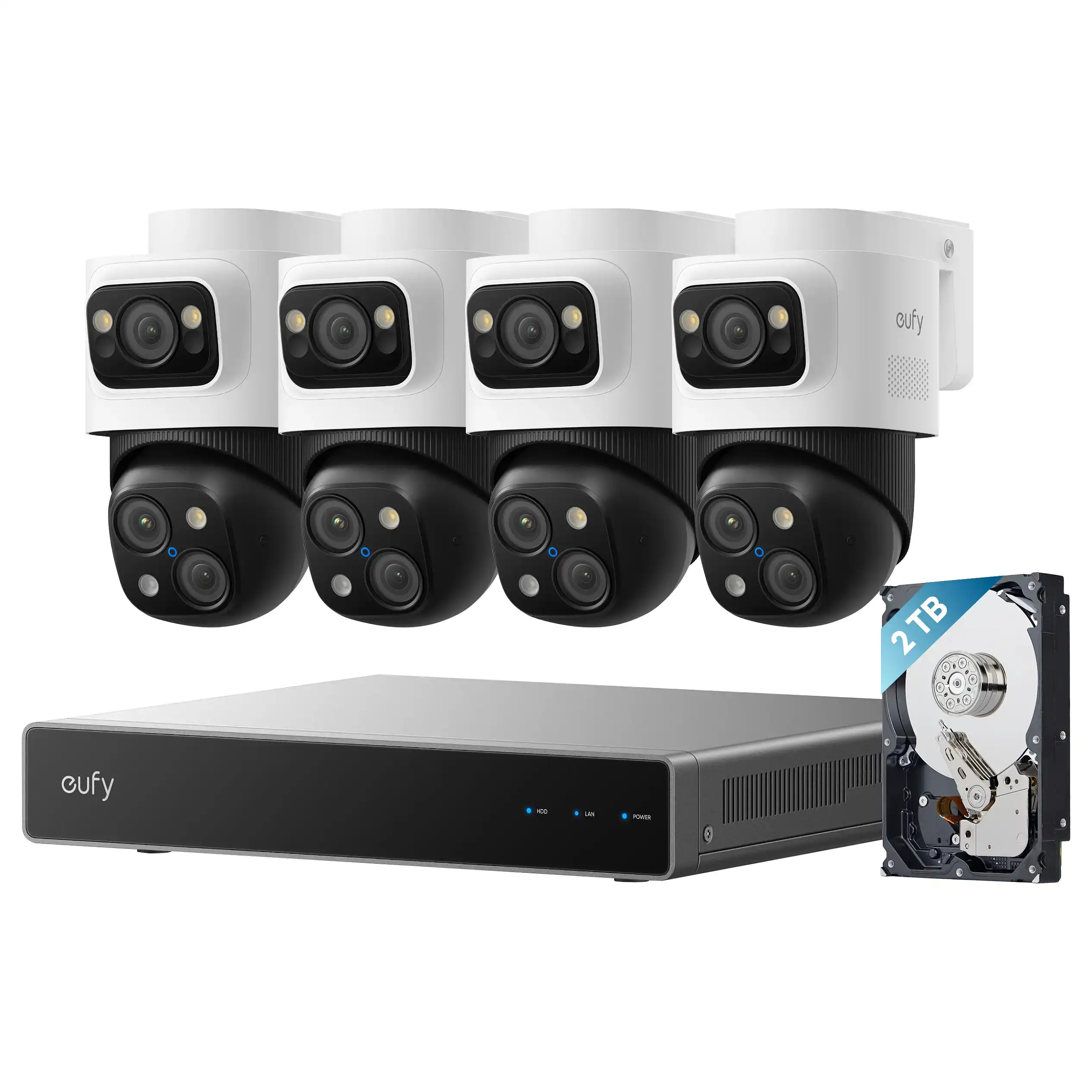 Eufy NVR Security System S4 Max Schwarz  Grau  Weiss Ueberwachungskameras