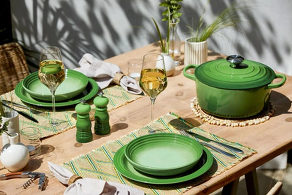 Le Creuset Salz Pfeffermuehle 2er Set  Bamboo Kueche