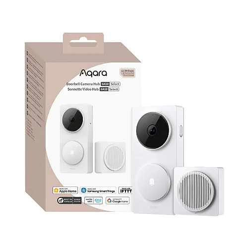 Aqara Doorbell Camera Hub G410 Weiss  Zigbee  Wi Fi  Matter over Thread  Tuerklingeln & Tuerschloesser