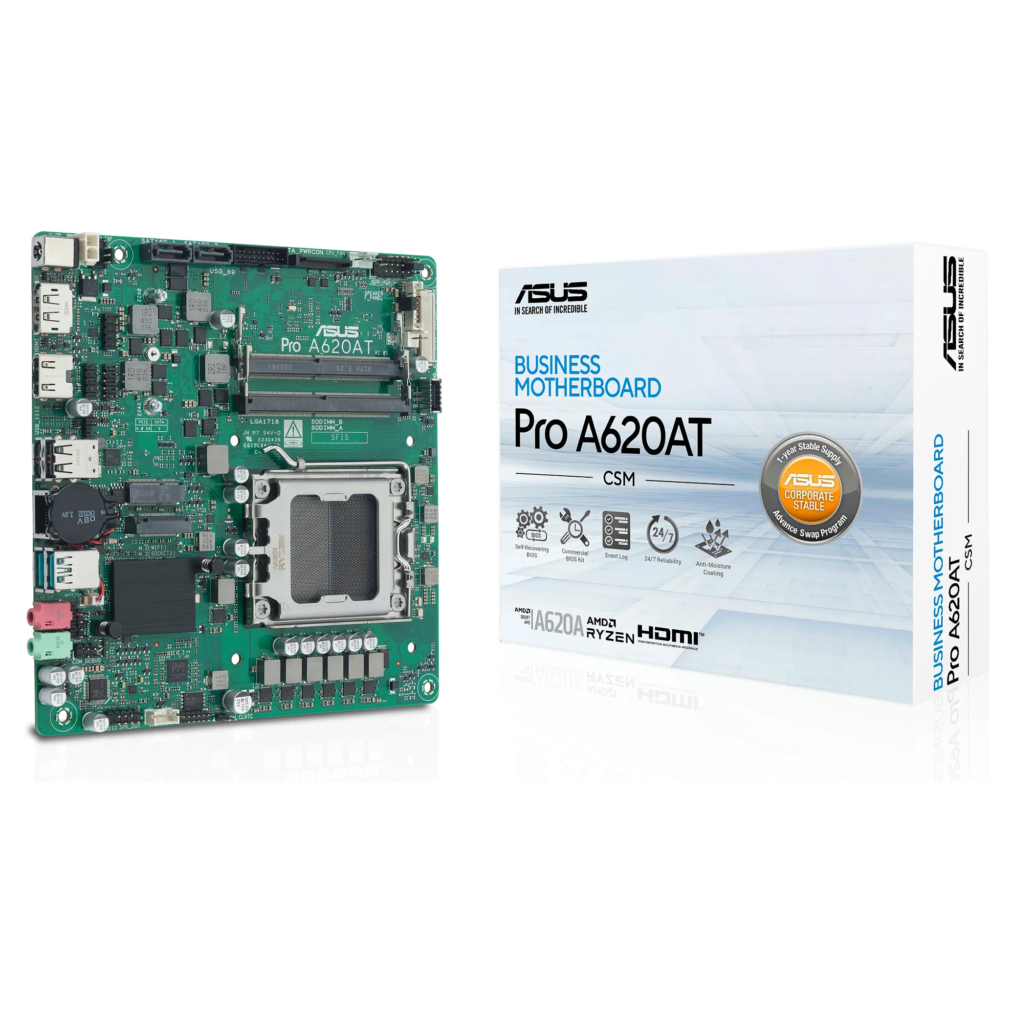ASUS Pro A620AT CSM AMD A620A Sockel AM5 Thin Mini ITX PC-Komponenten