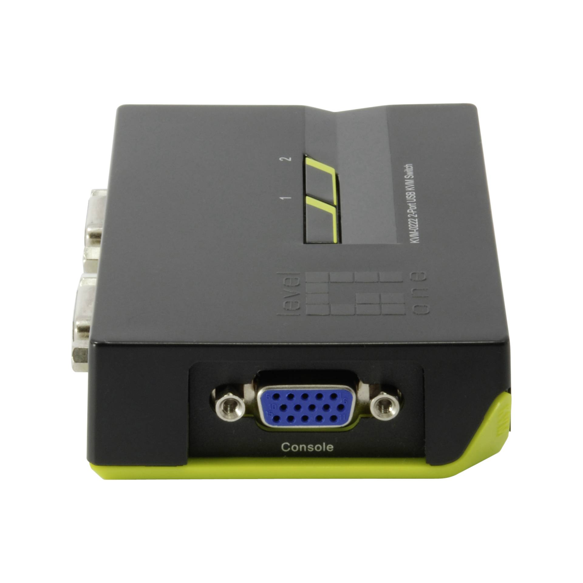 LevelOne KVM 0222 Tastatur Video Maus  KVM  Switch Schwarz  Gruen Video & Audio