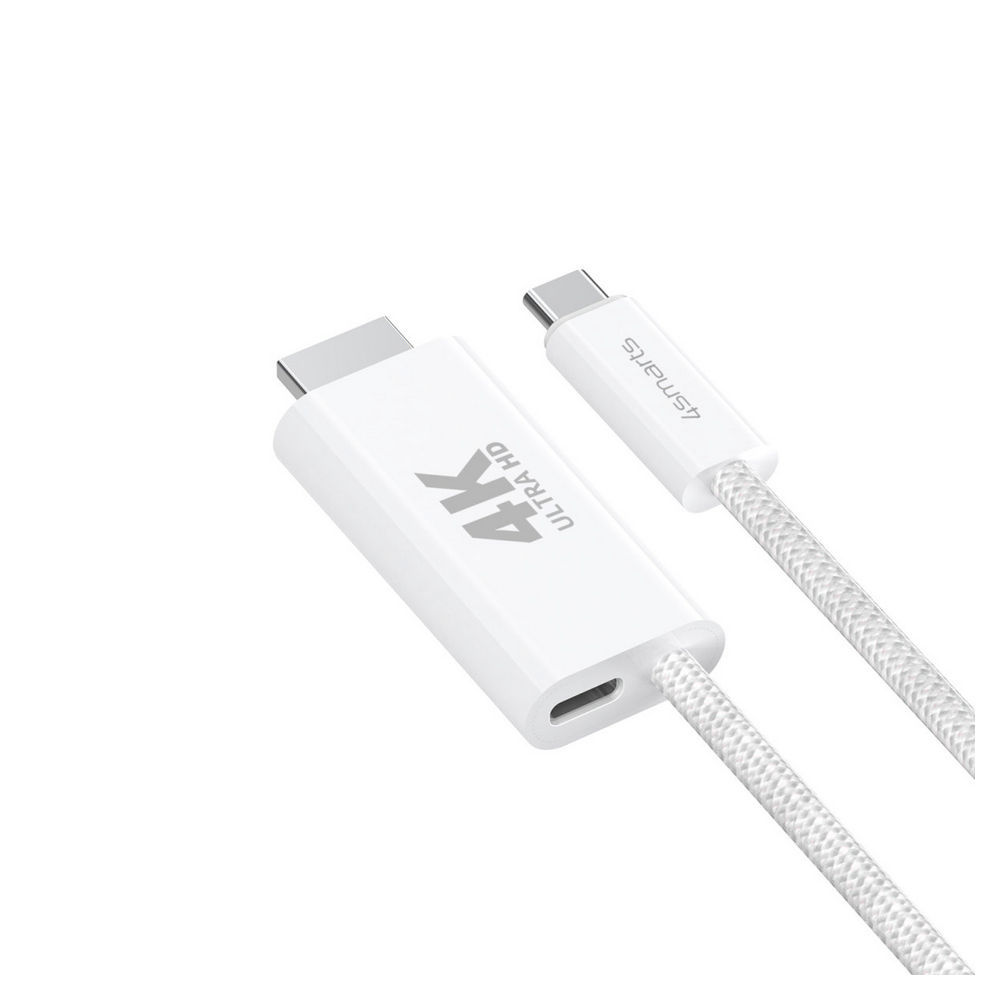4SMARTS USB Typ C auf HDMI Kabel  2m  Weiss Kabel & Adapter