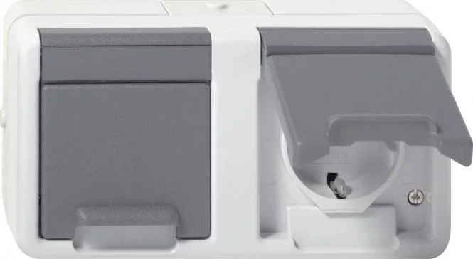 GIRA 478130 SCHUKO 2f waager  KD WG AP Grau Smart Home