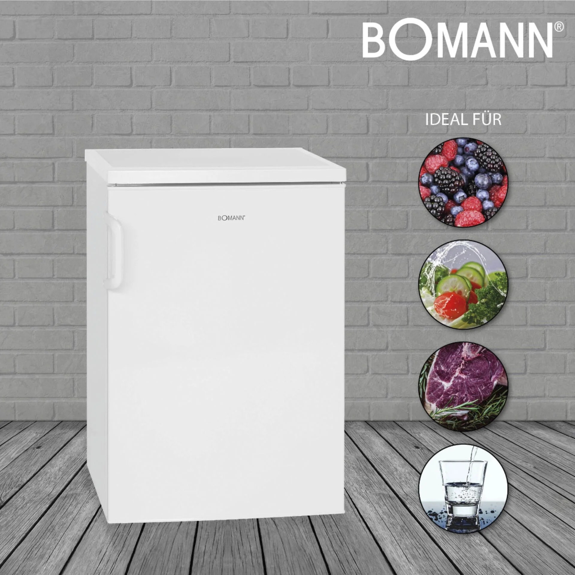 Bomann VS 2195 1 weiss Kuehlschraenke