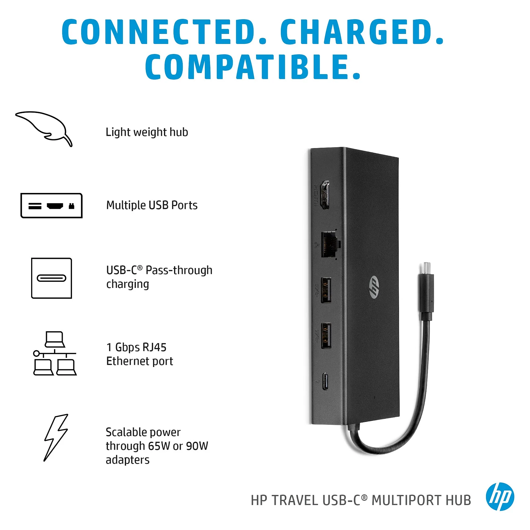 HP USB C Reisehub mit mehreren Anschluessen Notebook & Tablet Zubehoer
