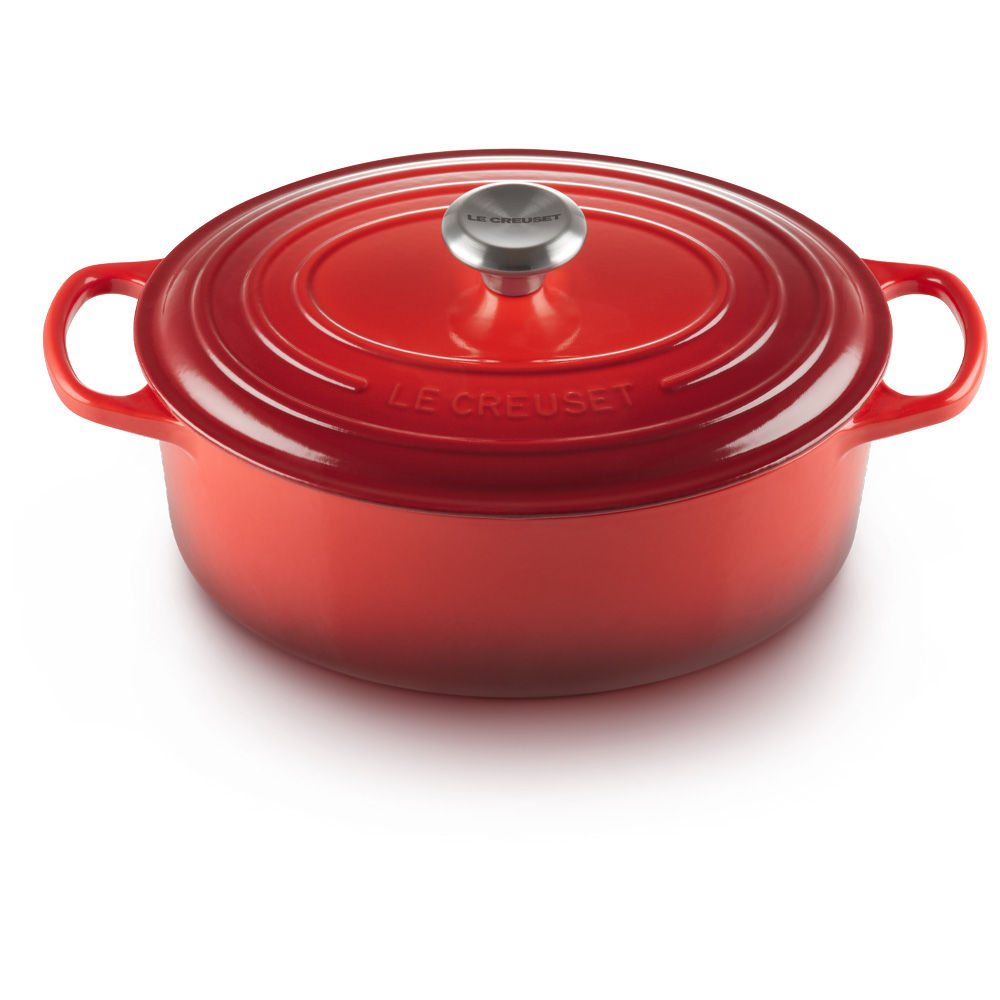 Le Creuset Braeter Signature  oval  29 cm  kirschrot Pfannen & Toepfe