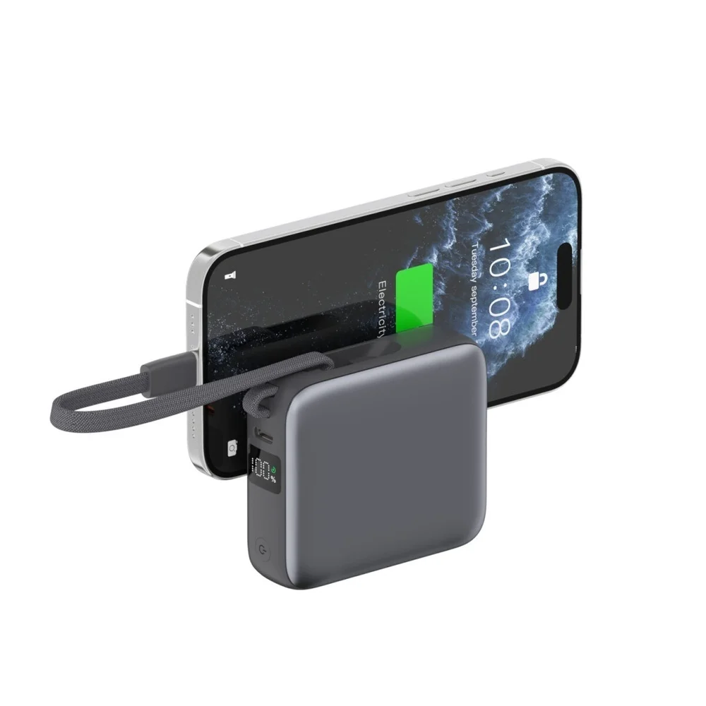 4SMARTS powerbank pocket dual cord 10000mah 22 5w  spacegrau Akkus Powerbanks & Kabel