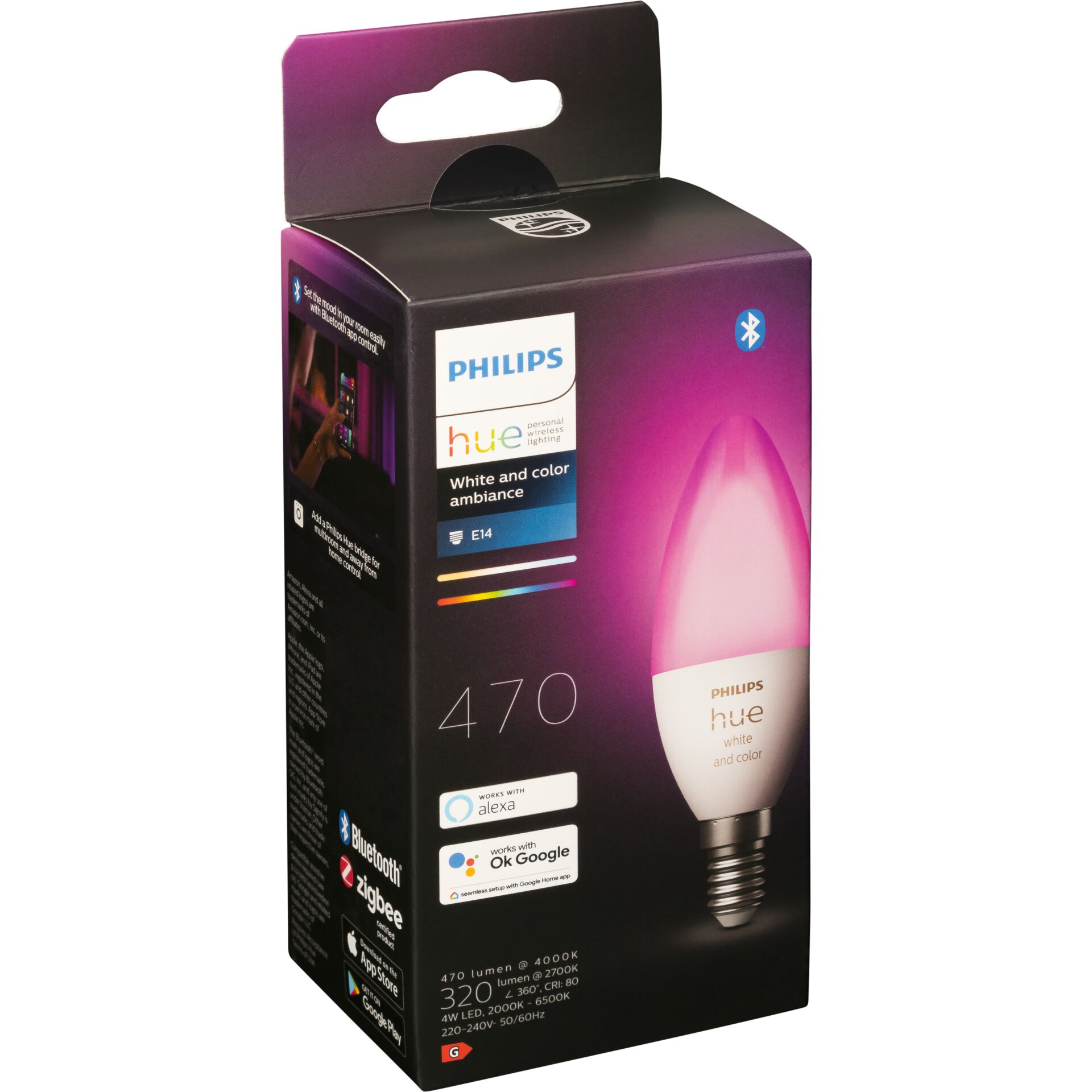 Philips Hue White and Color ambiance E14   Smarte Lampe Kerzenform   470 Leuchtmittel