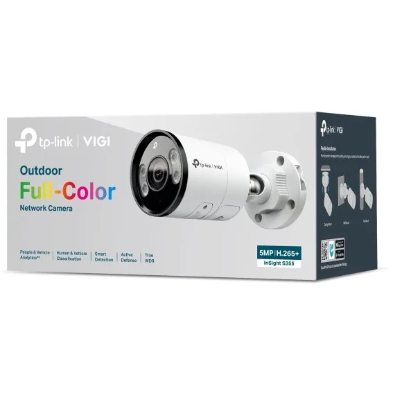 TP Link INSIGHT S355 Patrone  Form  IP Sicherheitskamera Draussen 2880 x 1620 Pixel Wand Ueberwachungskameras