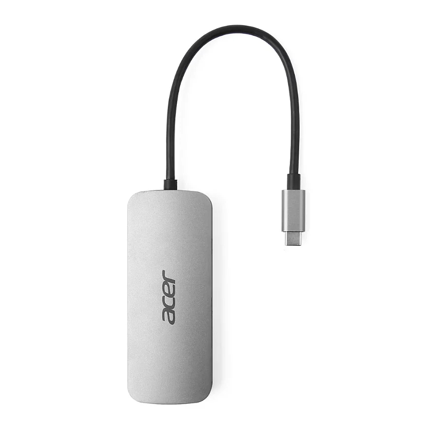 Acer 7in1 Type C Dongle Kabelgebunden USB 3 2 Gen 1  3 1 Gen 1  Type C Silber Notebook & Tablet Zubehoer
