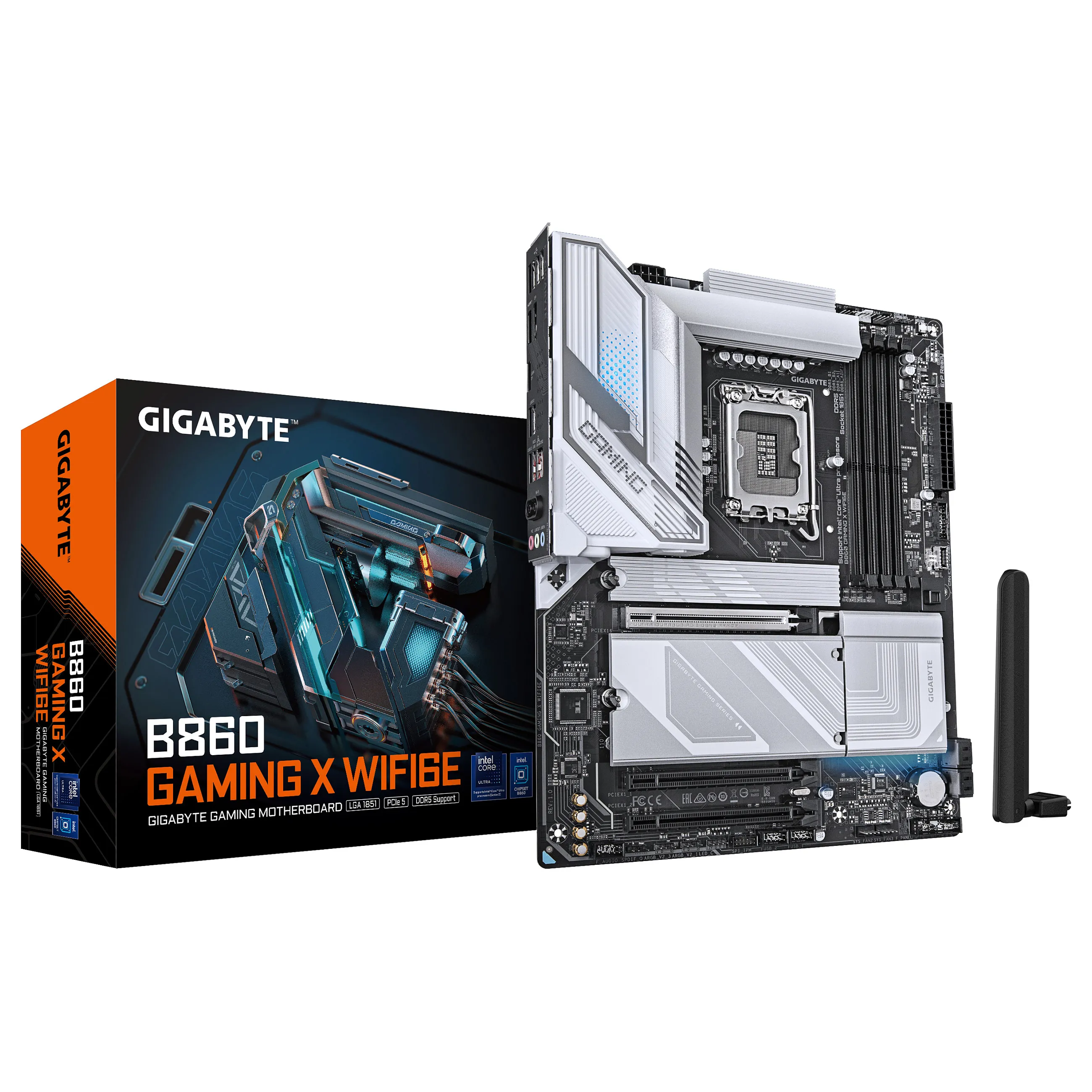 GIGABYTE B860 GAMING X WIFI6E Mainboard   Intel Core Ultra CPUs  12 1 2 1 Phasen VRM  bis zu 9066MHz DDR5  1xPCIe 5 0   2xPCIe 4 0 M 2  2 5 GbE LAN  WIFI 6E  USB4 PC-Zubehoer