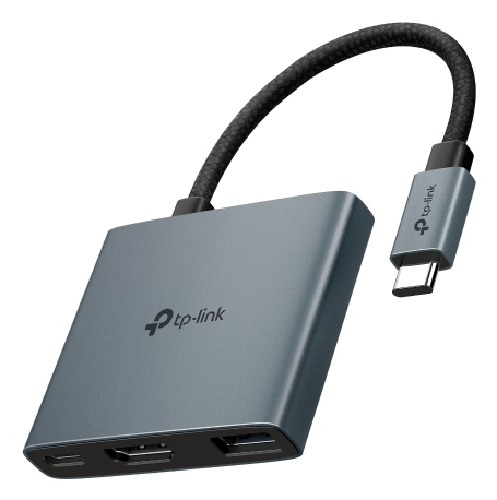 TP Link UH3020C USB C Hub 5Gbps   1x USB C  3x USB A   Grau Netzwerk