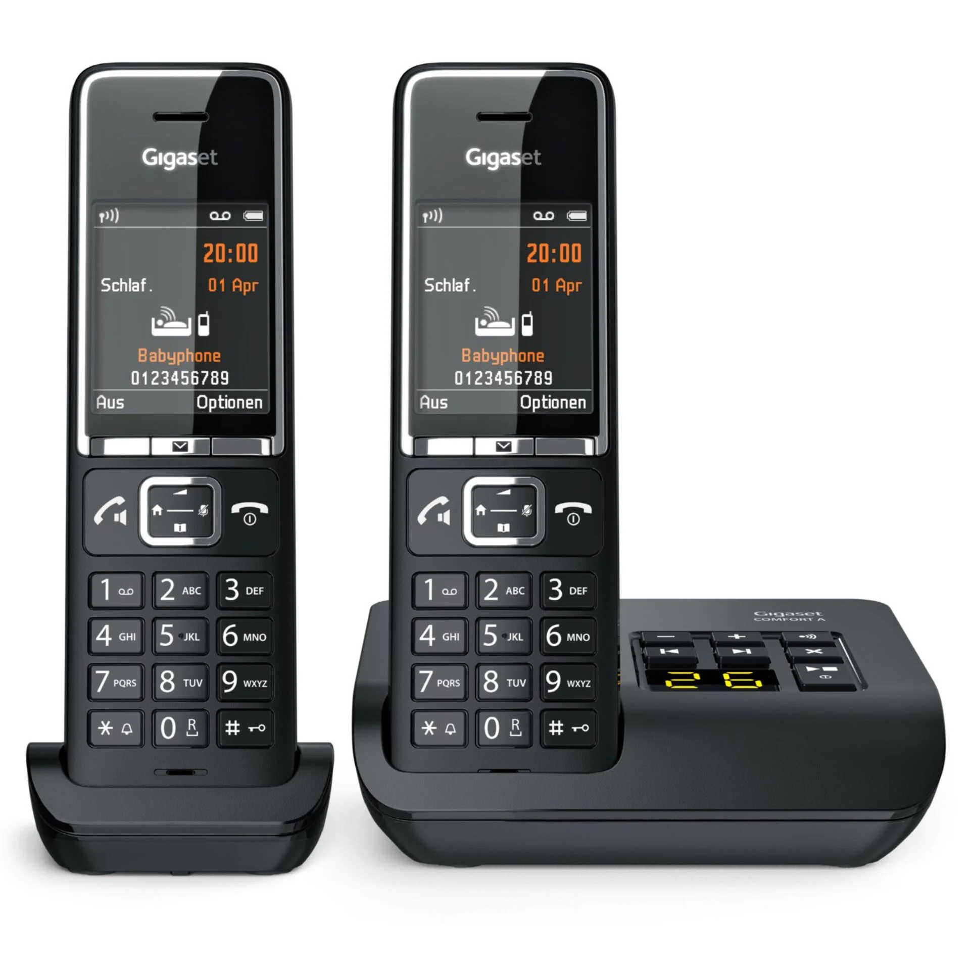 Gigaset Comfort 550A duo schwarz chrom Telefon