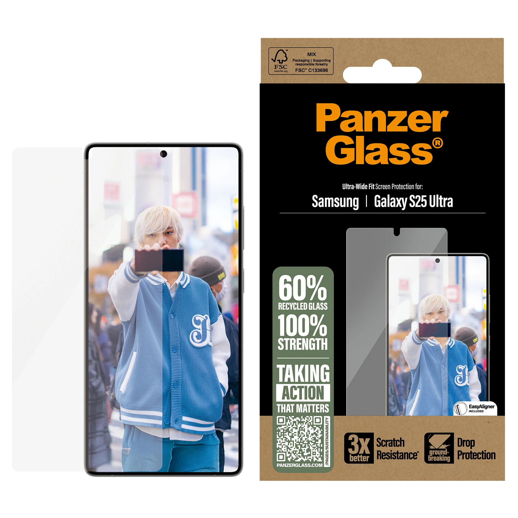 PanzerGlass   Displayschutz Samsung Galaxy S25 Ultra   Ultra Wide Fit Notebook & Tablet Zubehoer