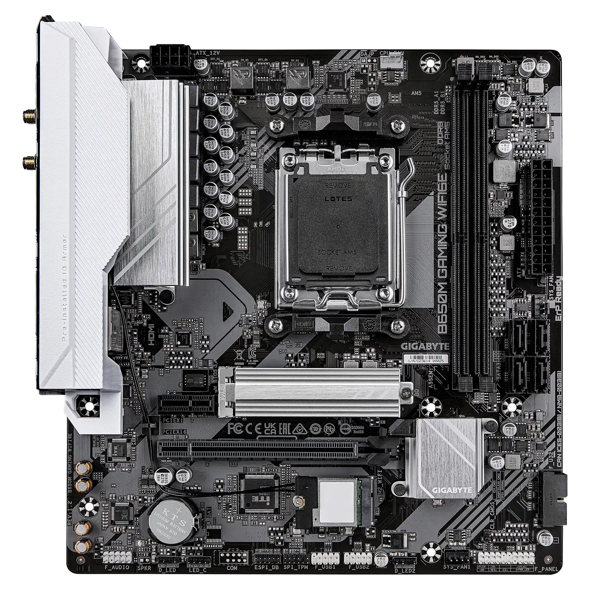 GIGABYTE B650M GAMING WIFI6E Mainboard   AMD Ryzen 9000 Serie CPUs  5 2 2 Phasen VRM  bis zu 6400 MHz DDR5  OC   1xPCIe 4 0 M 2  2 5 GbE LAN  WIFI 6E  USB 3 2 Gen 1 PC-Komponenten