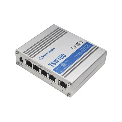 Teltonika 5P TSW100 Industrial GSwitch 4x PoE   120W  Switches
