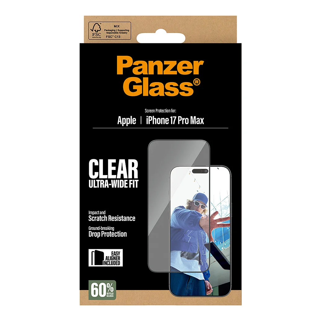 PanzerGlass   Displayschutz iPhone 17 Pro Max   Ultra Wide Fit m  EasyAligner Notebook & Tablet Zubehoer