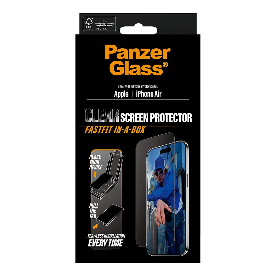 PanzerGlass   Displayschutz iPhone Air   Ultra Wide Fit m  FASTFIT IN A BOX Notebook & Tablet Zubehoer