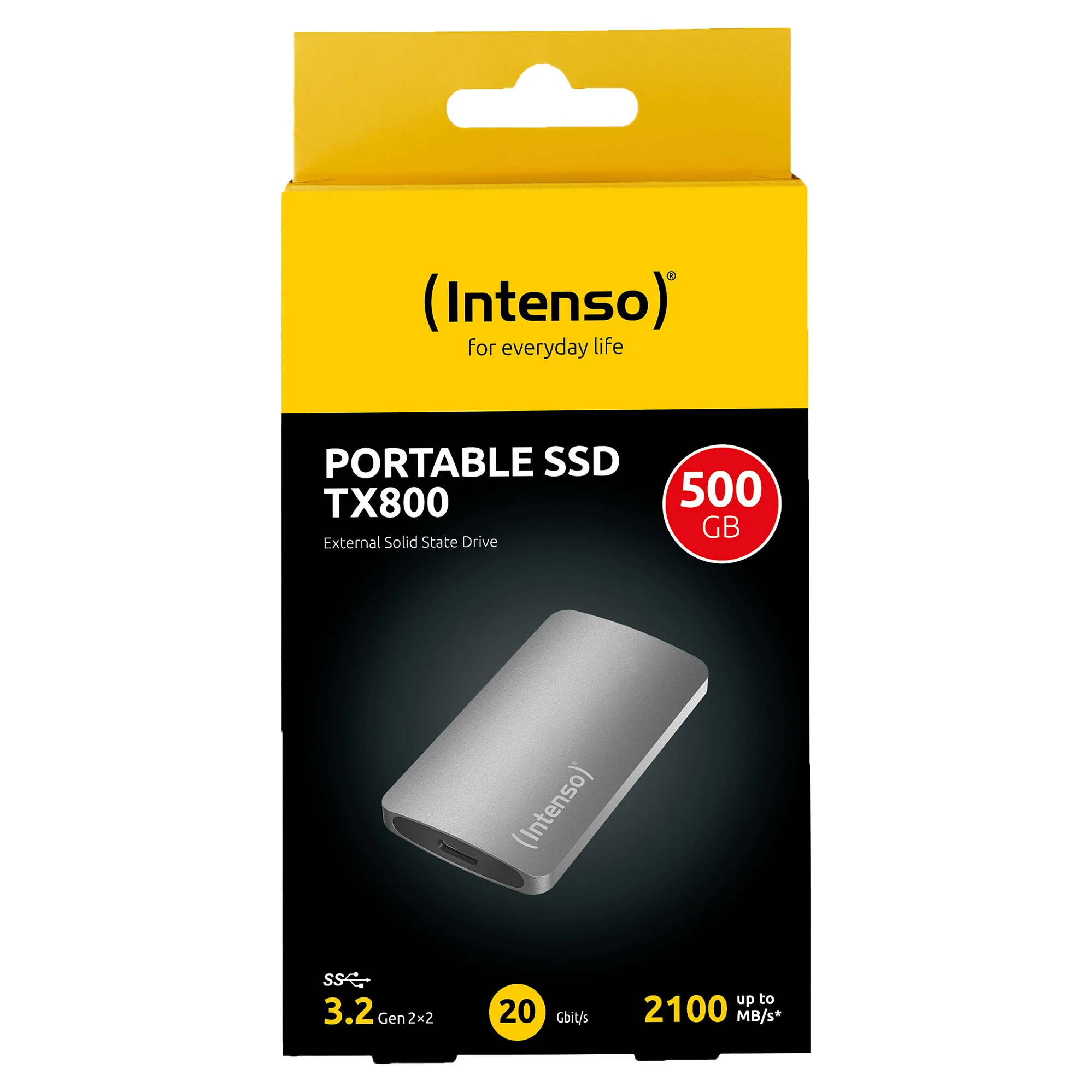 Intenso externe SSD TX800 500GB USB 3 2 USB C 2100MBs Alu anthra Speichermedien
