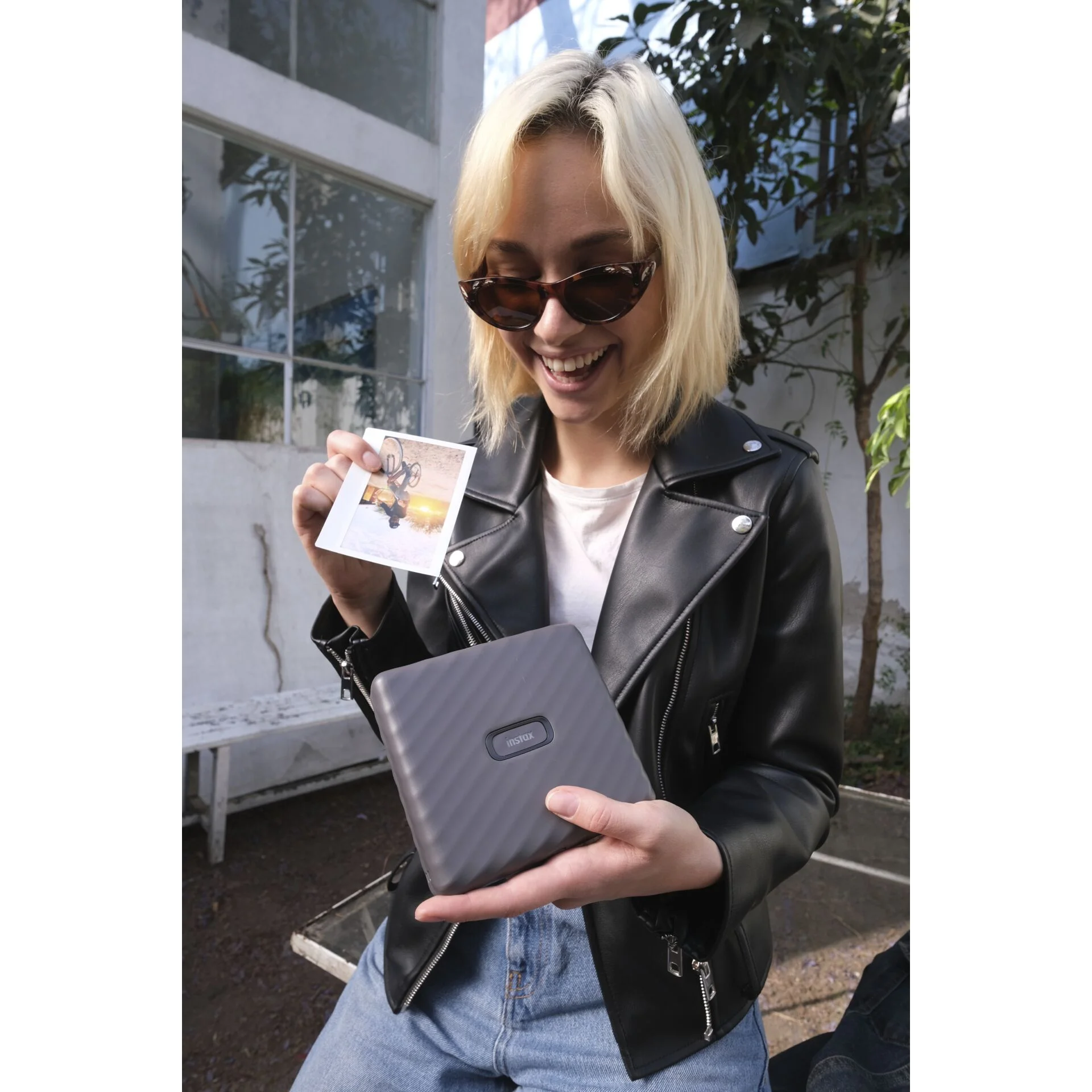 Fujifilm Instax Link WIDE A Gray EX D Drucker & Scanner