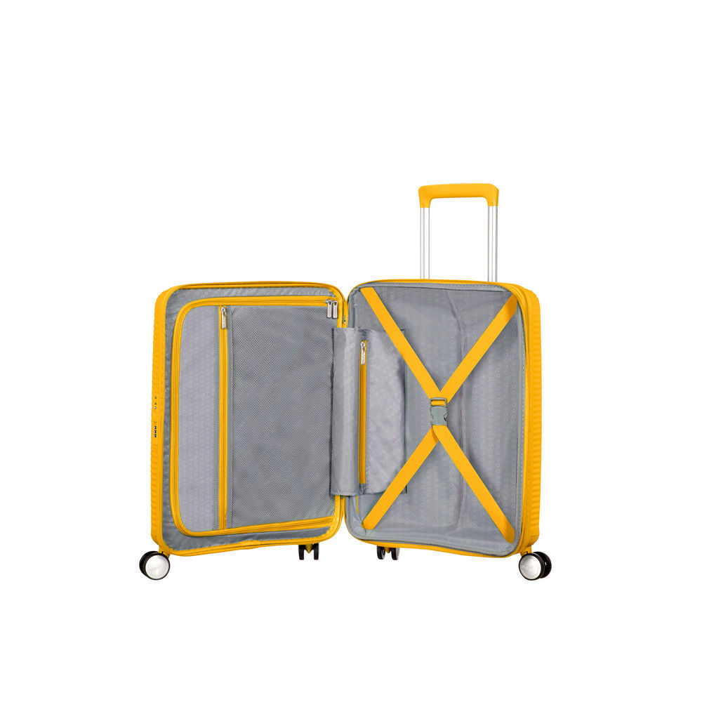 AMERICAN TOURISTER 4 Rollen Bordtrolley Soundbox  55cm  golden yellow Taschen & Rucksaecke