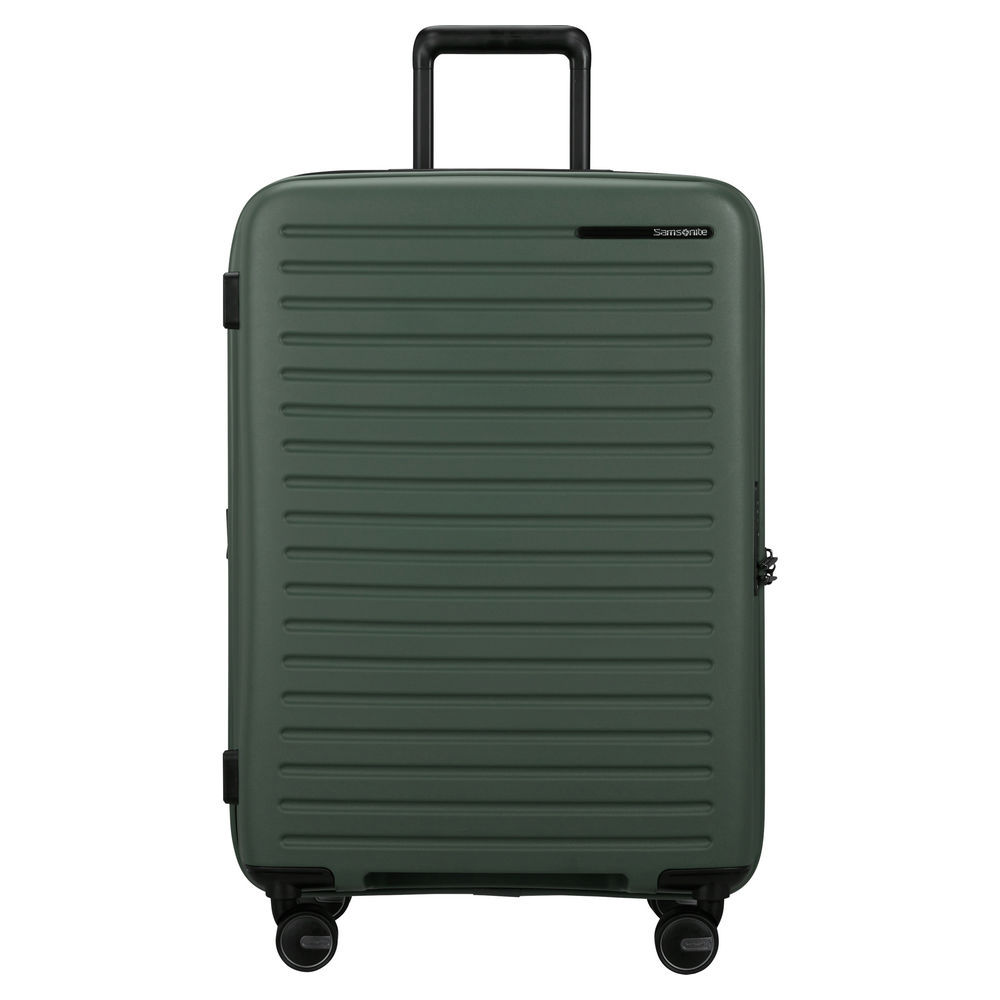 SAMSONITE 4 Rollen Trolley RESTACKD mit Packwuerfel M M  68 cm  sage Taschen & Rucksaecke