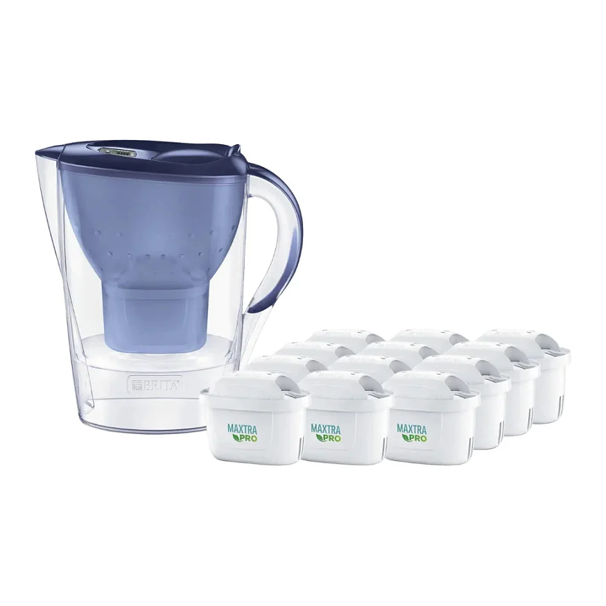 Brita tischwasserfilter marella  blau  inkl  12 filter Kuechenkleingeraete