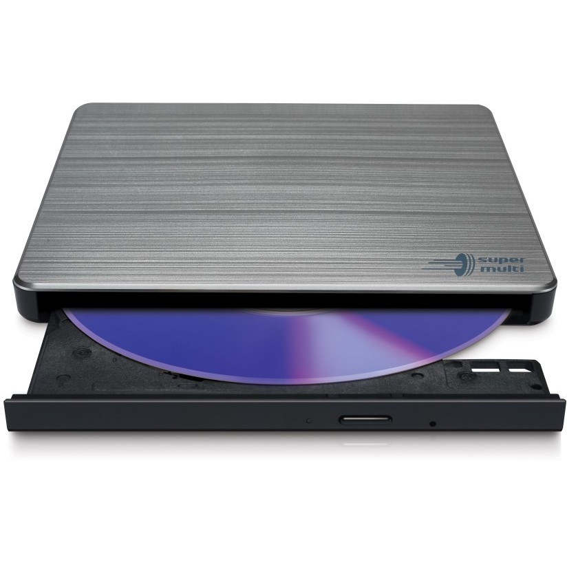 Hitachi LG Data Storage Externer DVD Brenner HLDS GP60NS60 Slim USB silver PC-Zubehoer