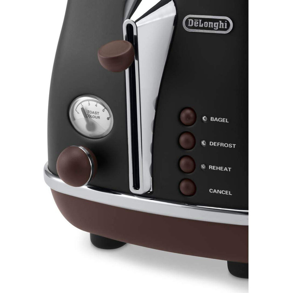 De Longhi CTOV 2103 BK Icona Vintage Toaster