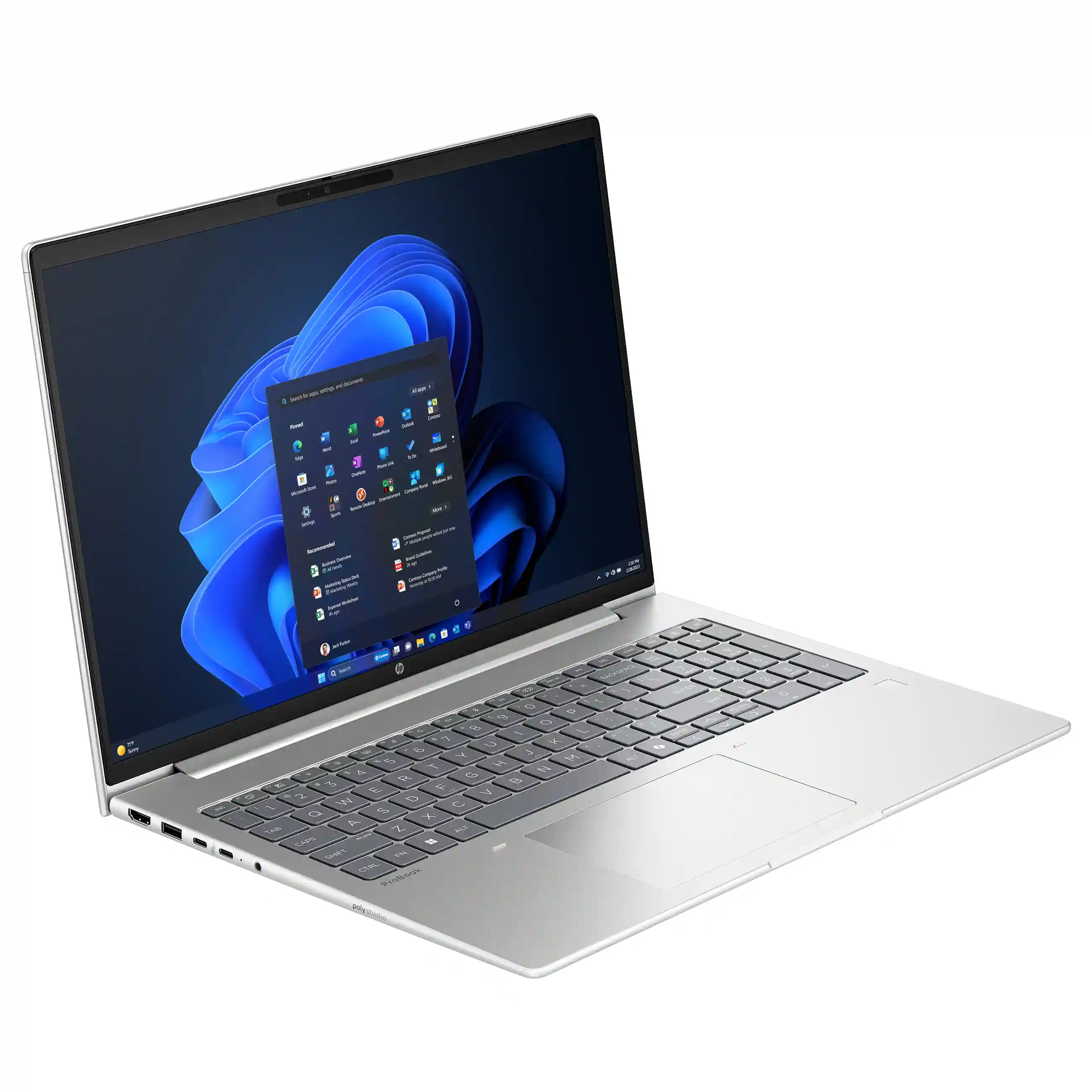 HP ProBook 4 G1i AI Intel Core Ultra 5 225U Laptop 40 6 cm  16   WUXGA 16 GB DDR5 SDRAM 512 GB SSD Wi Fi 7  802 11be  Windows 11 Pro AI PC Silber Notebooks & E-Book Reader