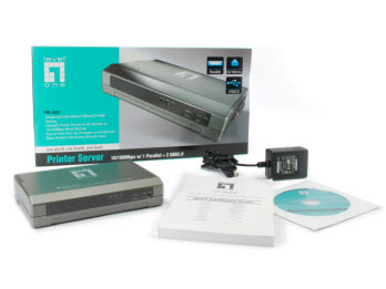 LevelOne 2 USB   1 Parallel Printer Server Netzwerk