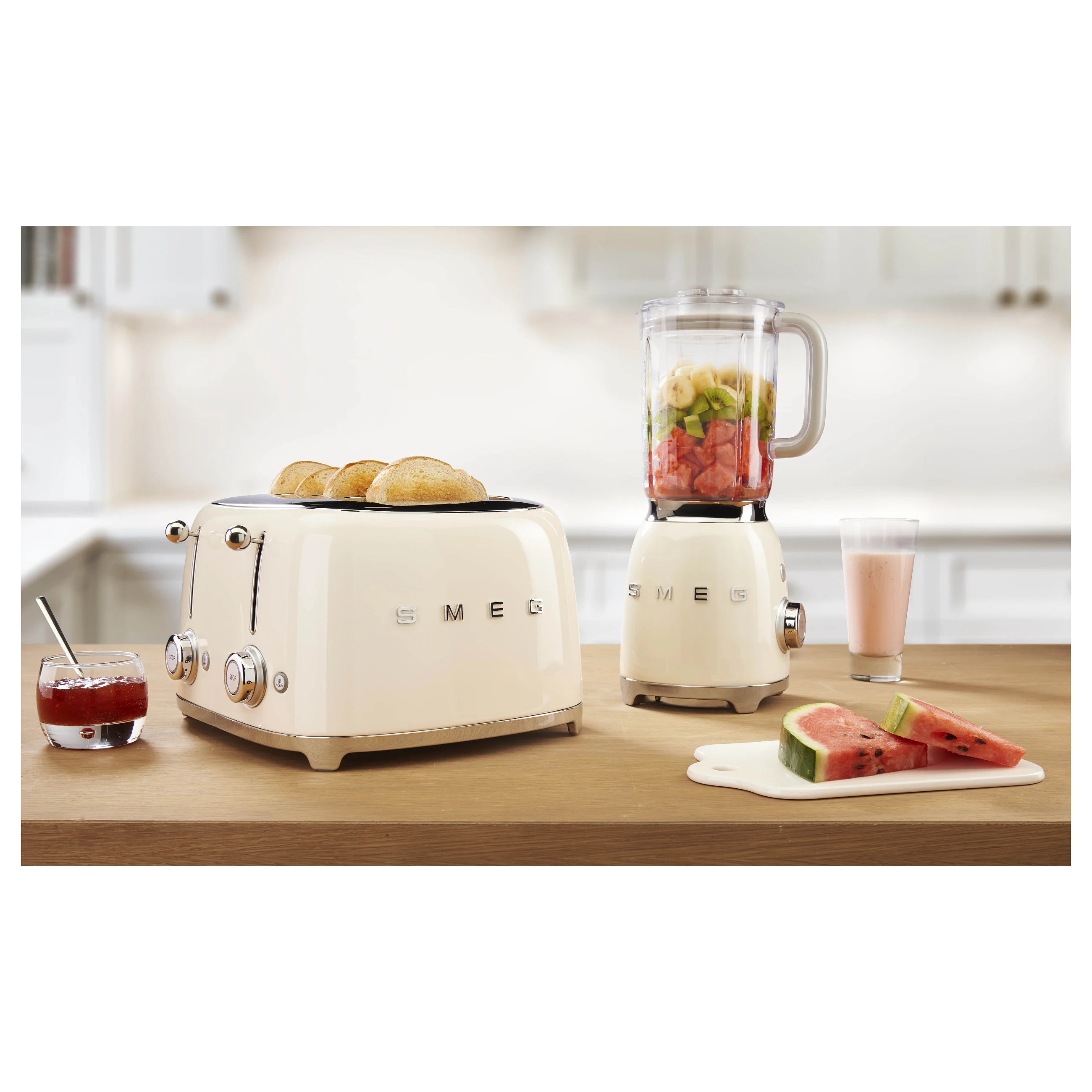 SMEG tsf03creu toaster creme Kuechenkleingeraete