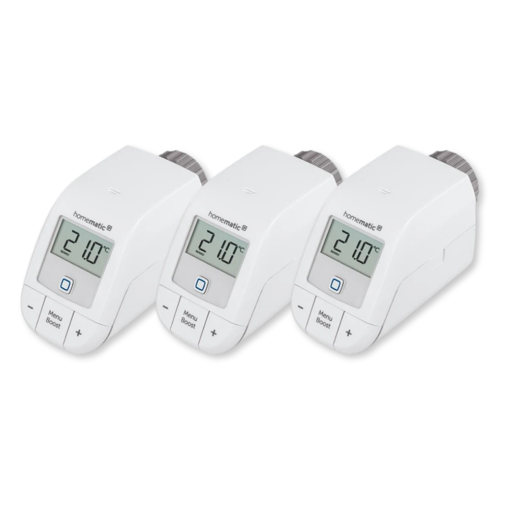 Homematic IP Heizkoerperthermostat 3er Set Heizkoerperthermostate Heizungssteuerung