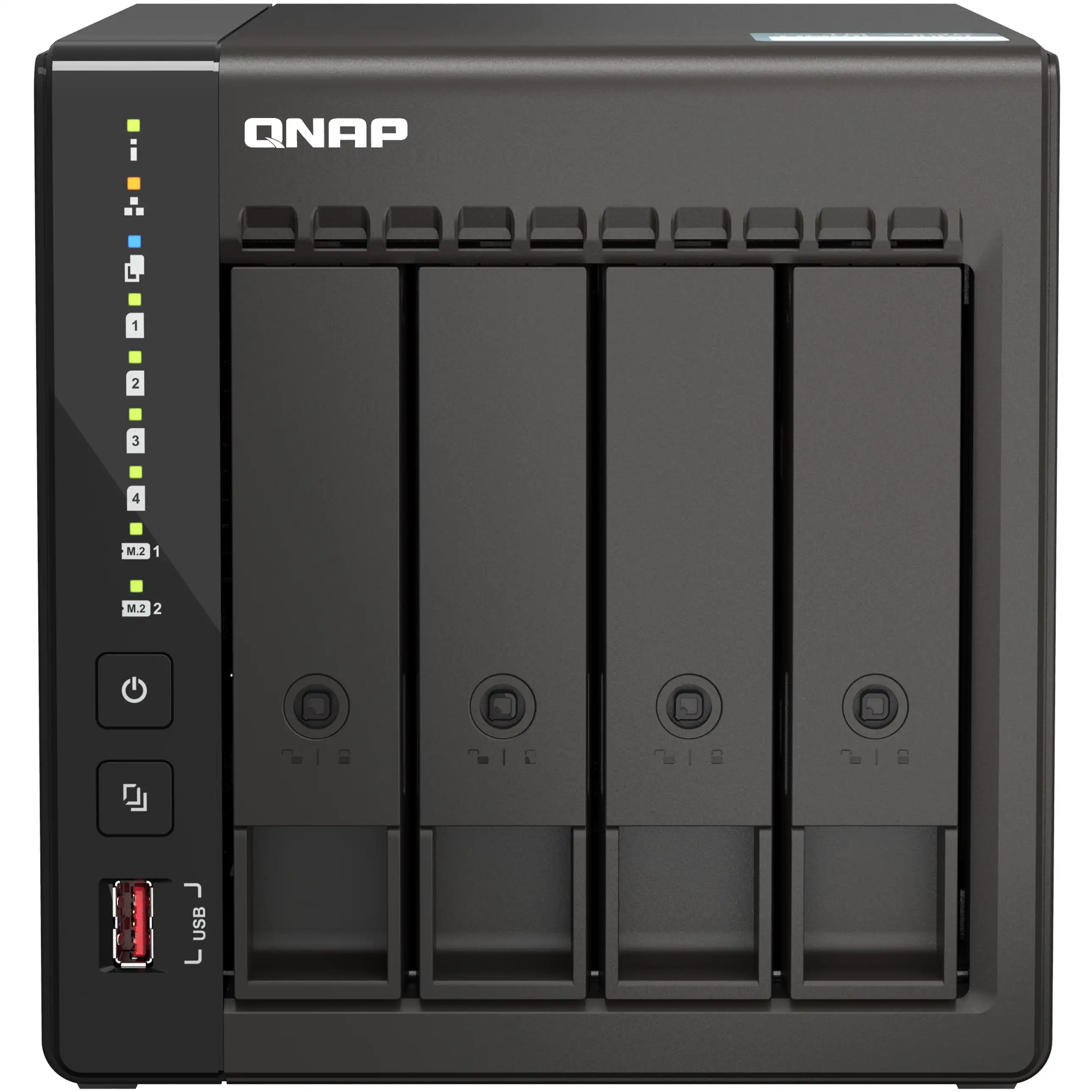 QNAP TS 453E NAS Tower Intel  Celeron  J6412 8 GB 0 TB QNAP QTS Schwarz Speichermedien