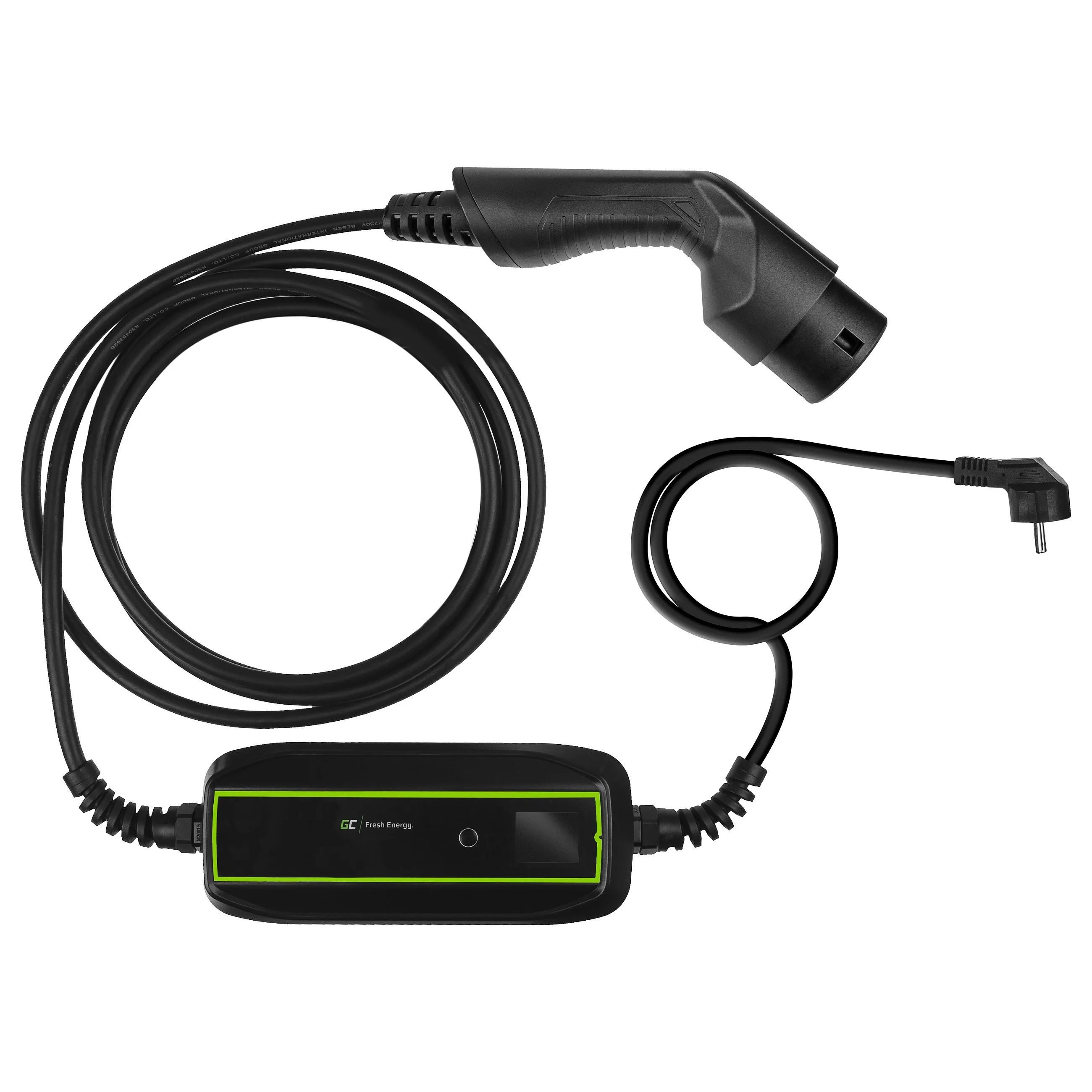 Green Cell Elektroauto Mobiles Ladegeraet Schuko   Typ 2 3 6KW 6 5m Schwarz Wallboxen