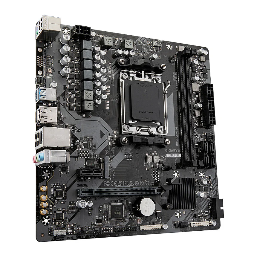 GIGABYTE A620M H Motherboard   Unterstuetzt AMD Ryzen 8000 CPUs  5 2 2 Phasen Digital VRM  bis zu 7200MHz DDR5  OC   1xPCIe 4 0 M 2  GbE LAN  USB 3 2 Gen 1 PC-Komponenten