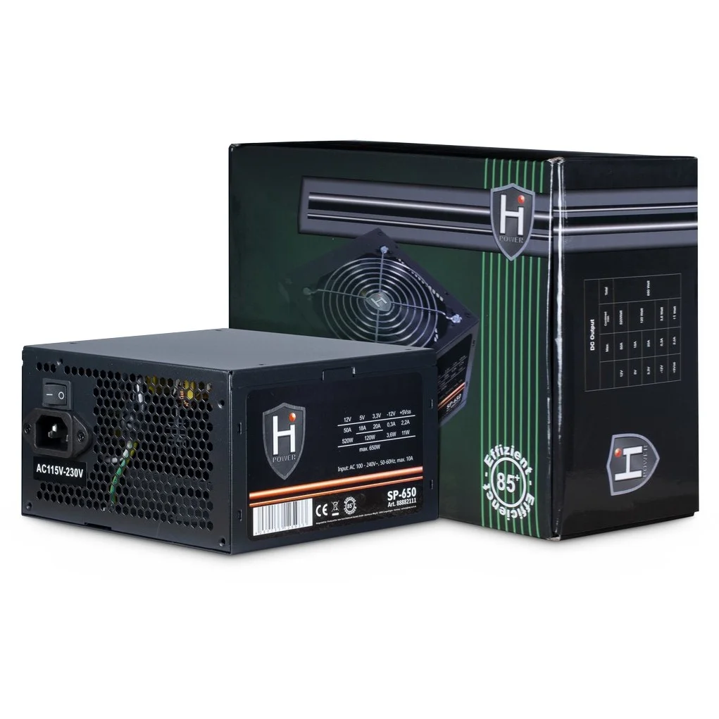 Inter Tech HIPOWER SP 650 Netzteil 650W ATX 80 Plus Bronze Schwarz Netzteile