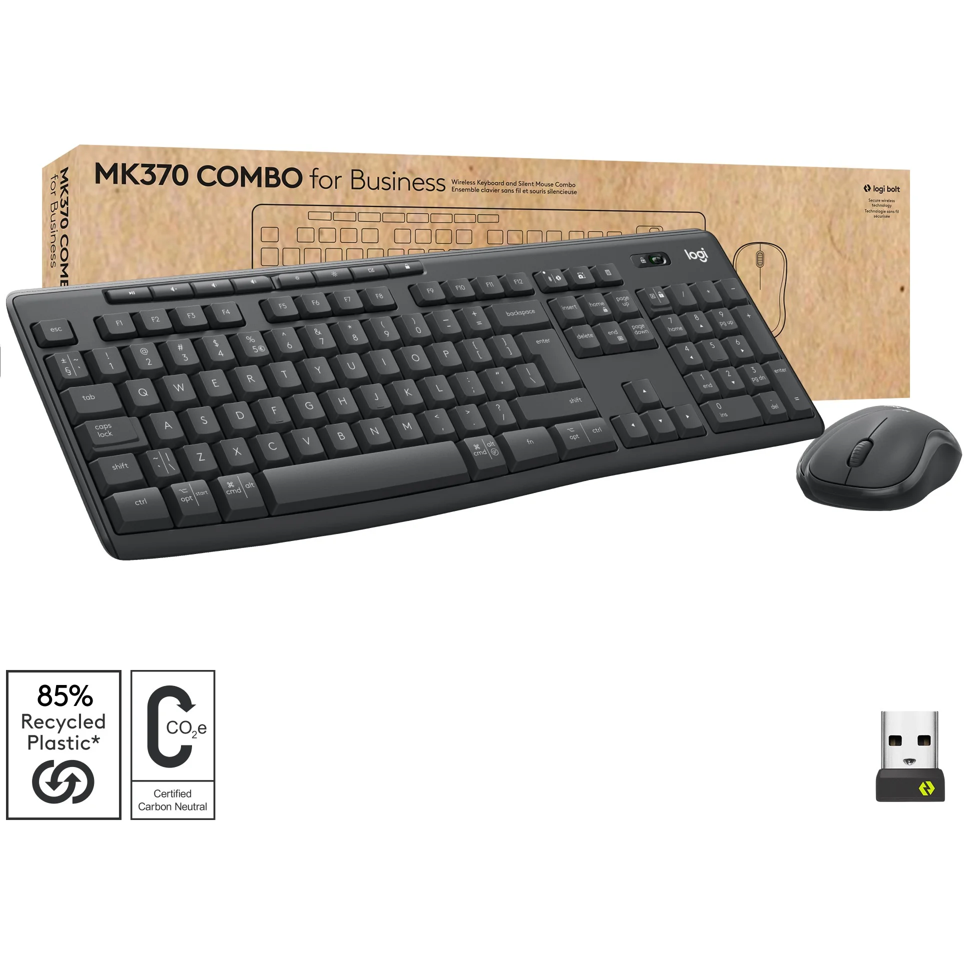 Logitech MK370 Advanced wireless combo black QWERTZ DE Tastaturen & Maeuse