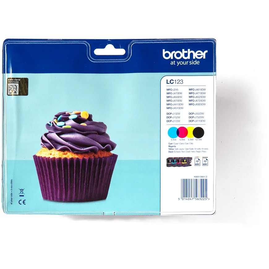 Brother Tinte LC 123 Value Pack  BK C M Y  Drucker & Scanner