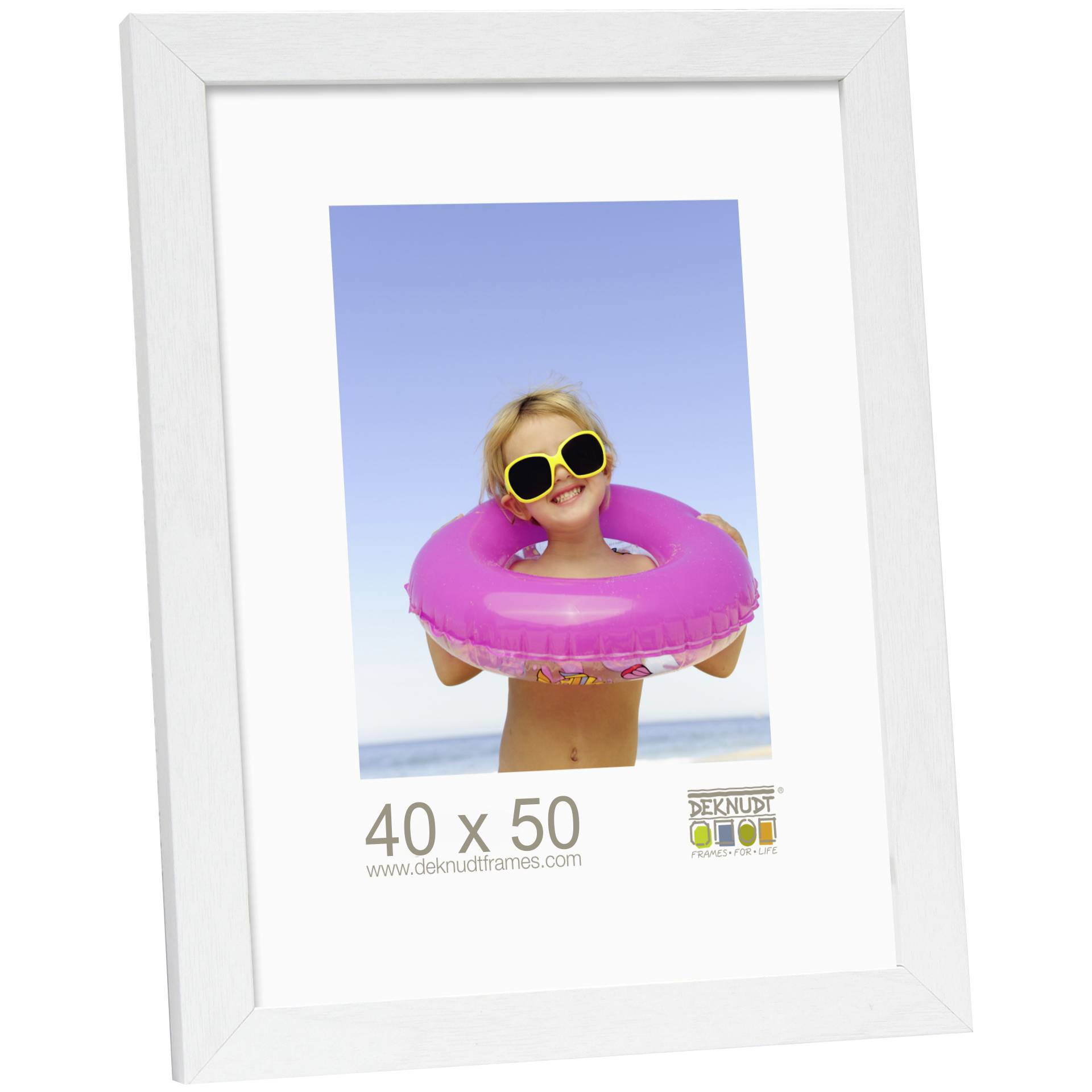 Deknudt S44CF1 40x50 Holz weiss Bilderrahmen