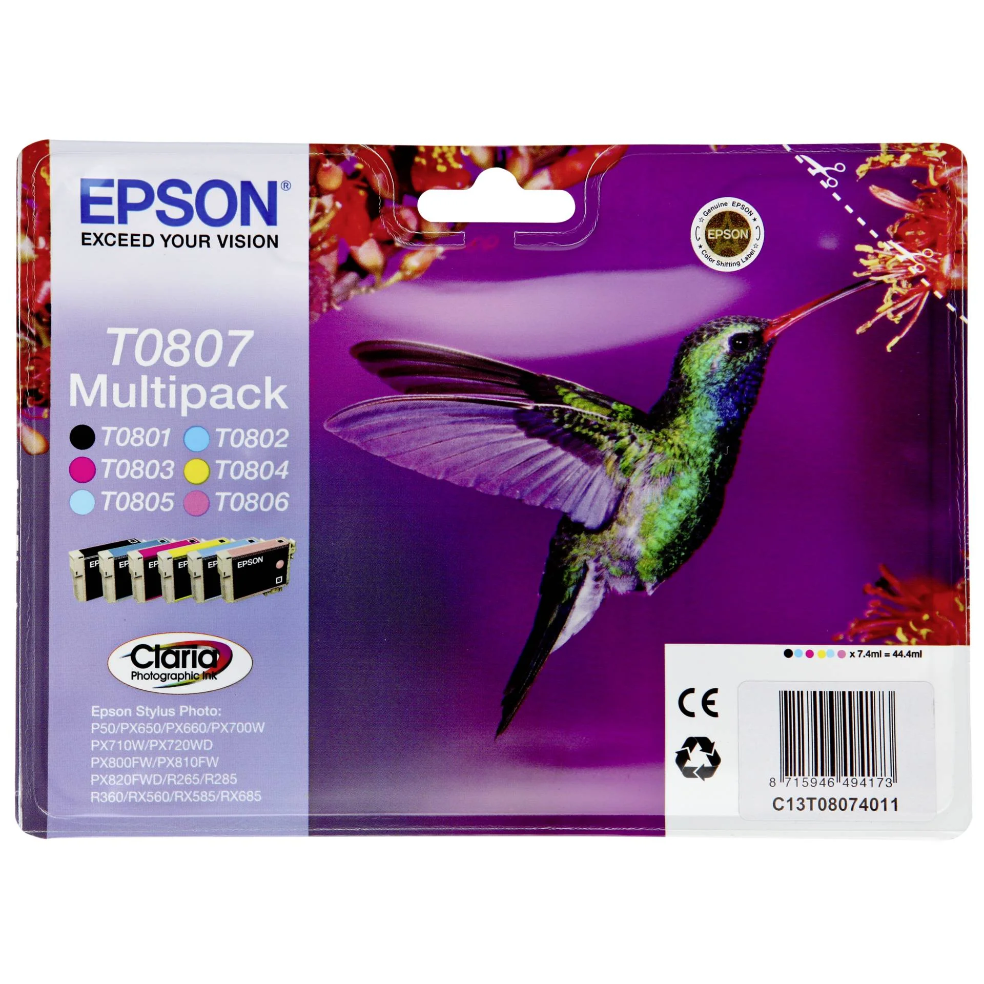 Epson CLARIA Multipack T 080 T 0807 Drucker & Scanner