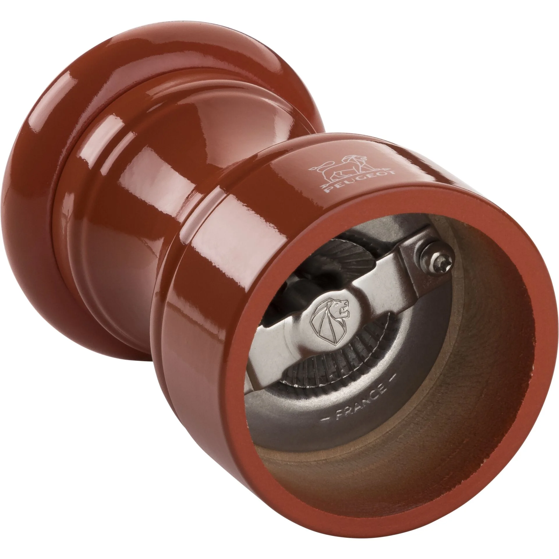 Peugeot Bistro Salzmuehle 10 cm Terrakotta lackiertes Holz Mixer & Zerkleinerer