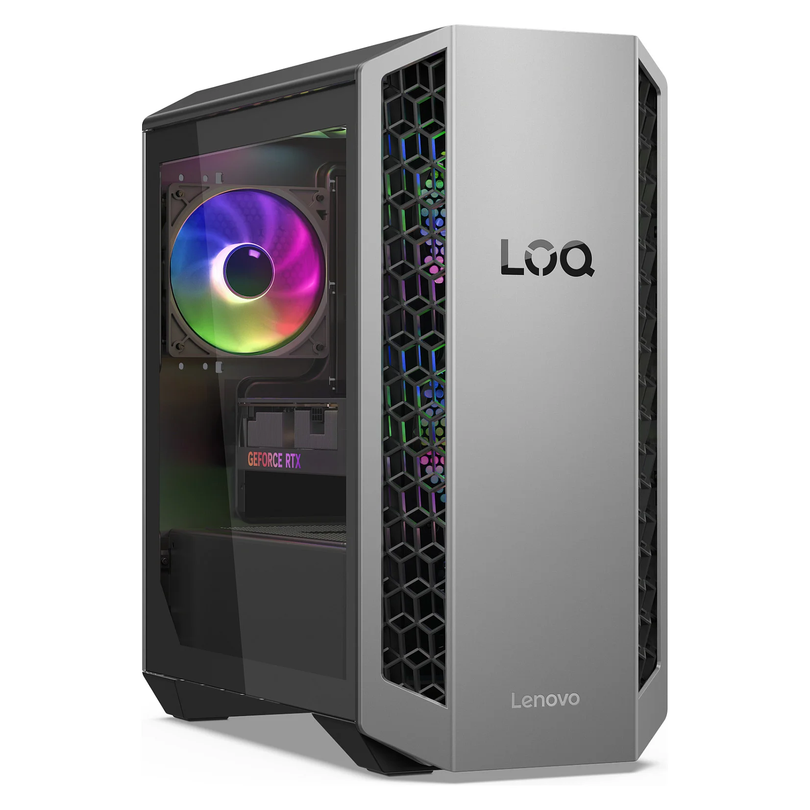 Lenovo LOQ Tower 26ADR10 AMD Ryzen  7 8745HX 16 GB DDR5 SDRAM 1 TB SSD NVIDIA GeForce RTX 5060 Windows 11 Home PC Schwarz PC-Zubehoer