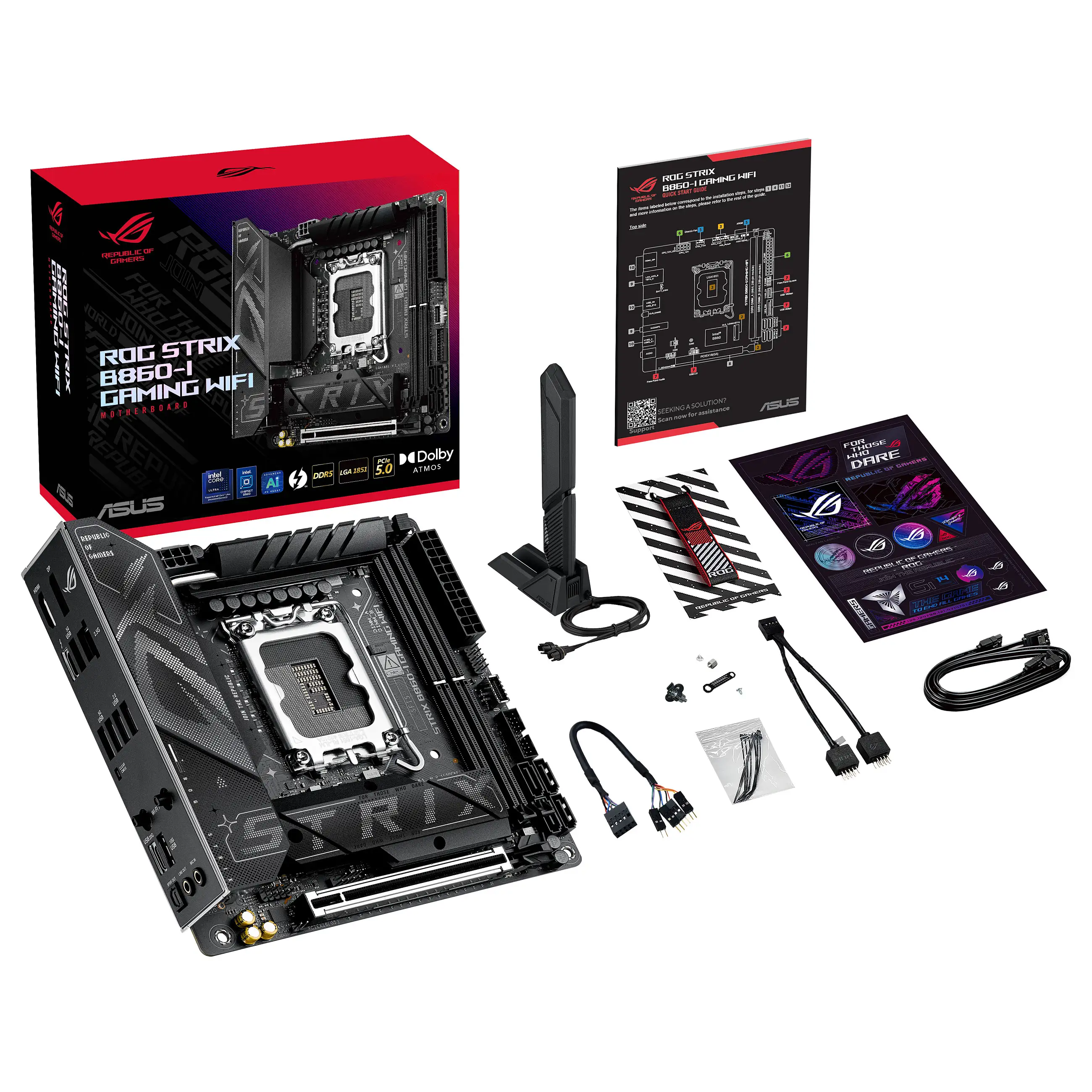 ASUS ROG STRIX B860 I GAMING WIFI Intel B860 LGA 1851  Socket V1  mini ITX PC-Zubehoer