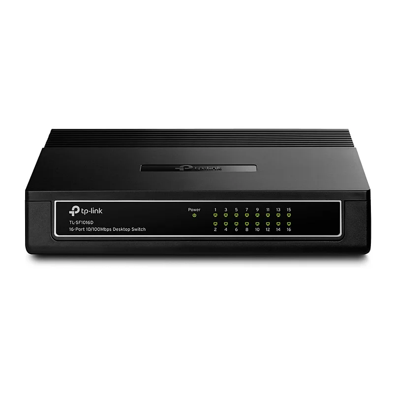 TP Link TL SF1016D Netzwerk Switch Fast Ethernet  10 100  Schwarz Switches