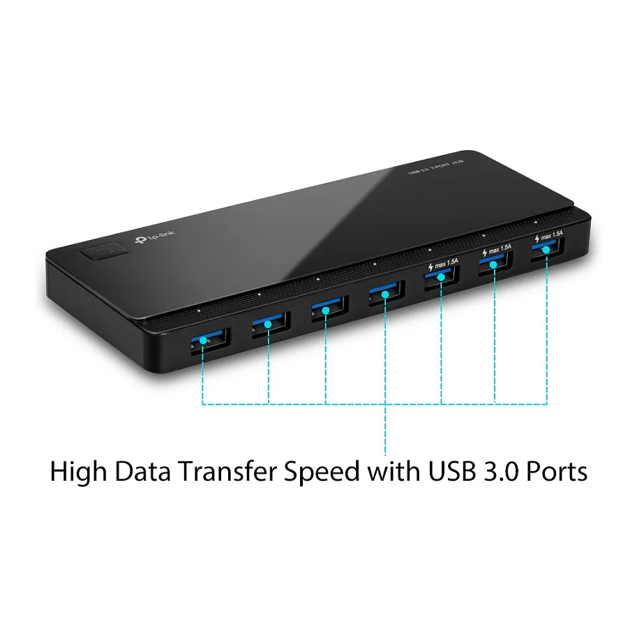 TP Link 7 Port USB 3 0 Hub Akkus Powerbanks & Kabel