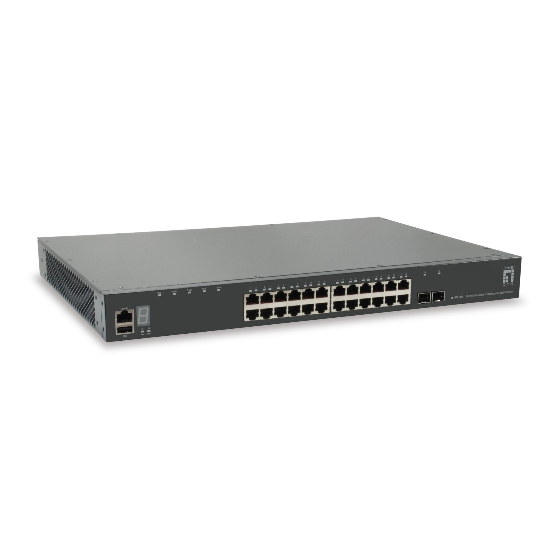 LevelOne GTL 2891 Netzwerk Switch Managed L3 Gigabit Ethernet 10 100 1000 Grau