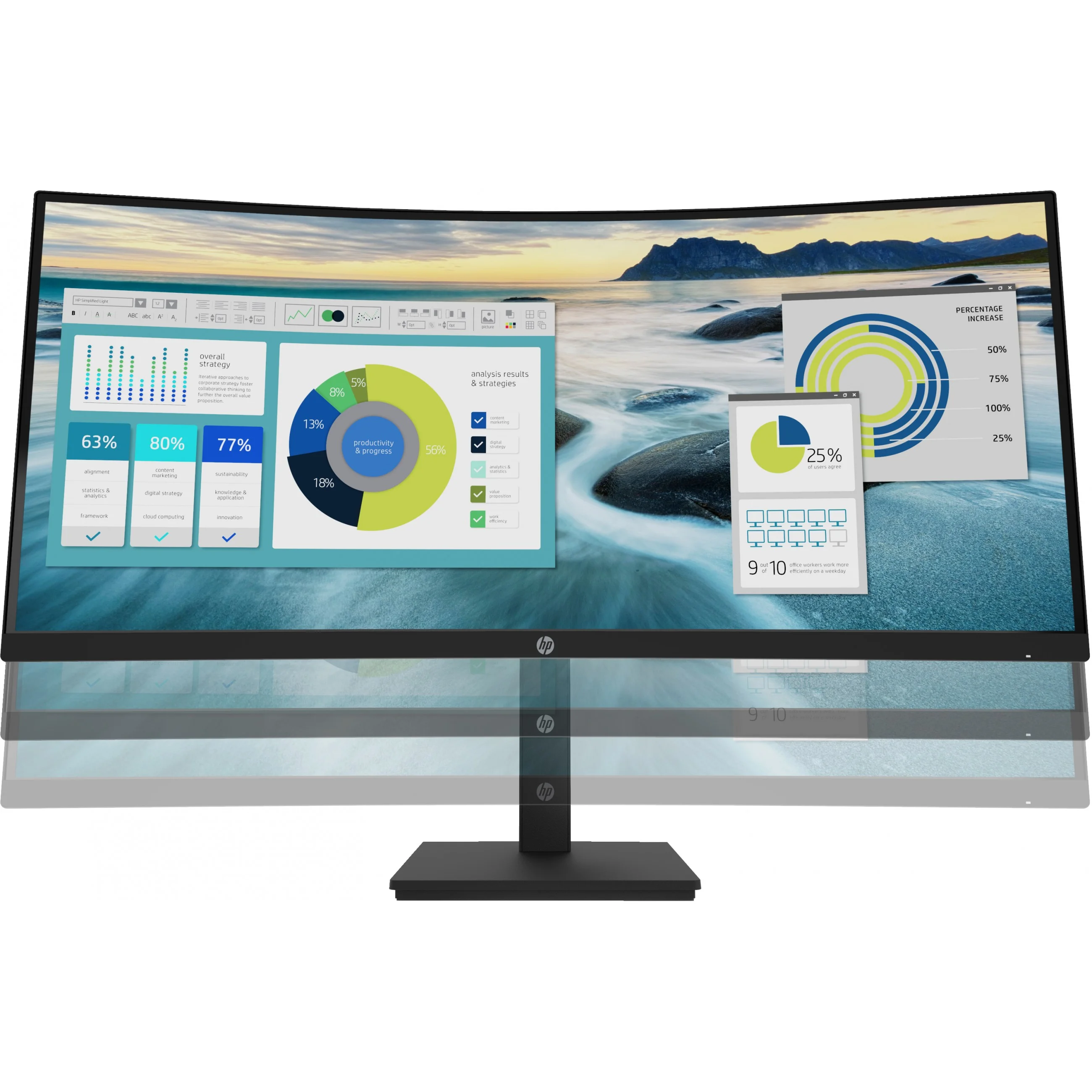 HP 86 36cm 34  3440x1440  P34hc G4 Curved 21 9 5ms 60Hz HDMI DisplayPort USB C VESA Speaker WQHD B Monitore