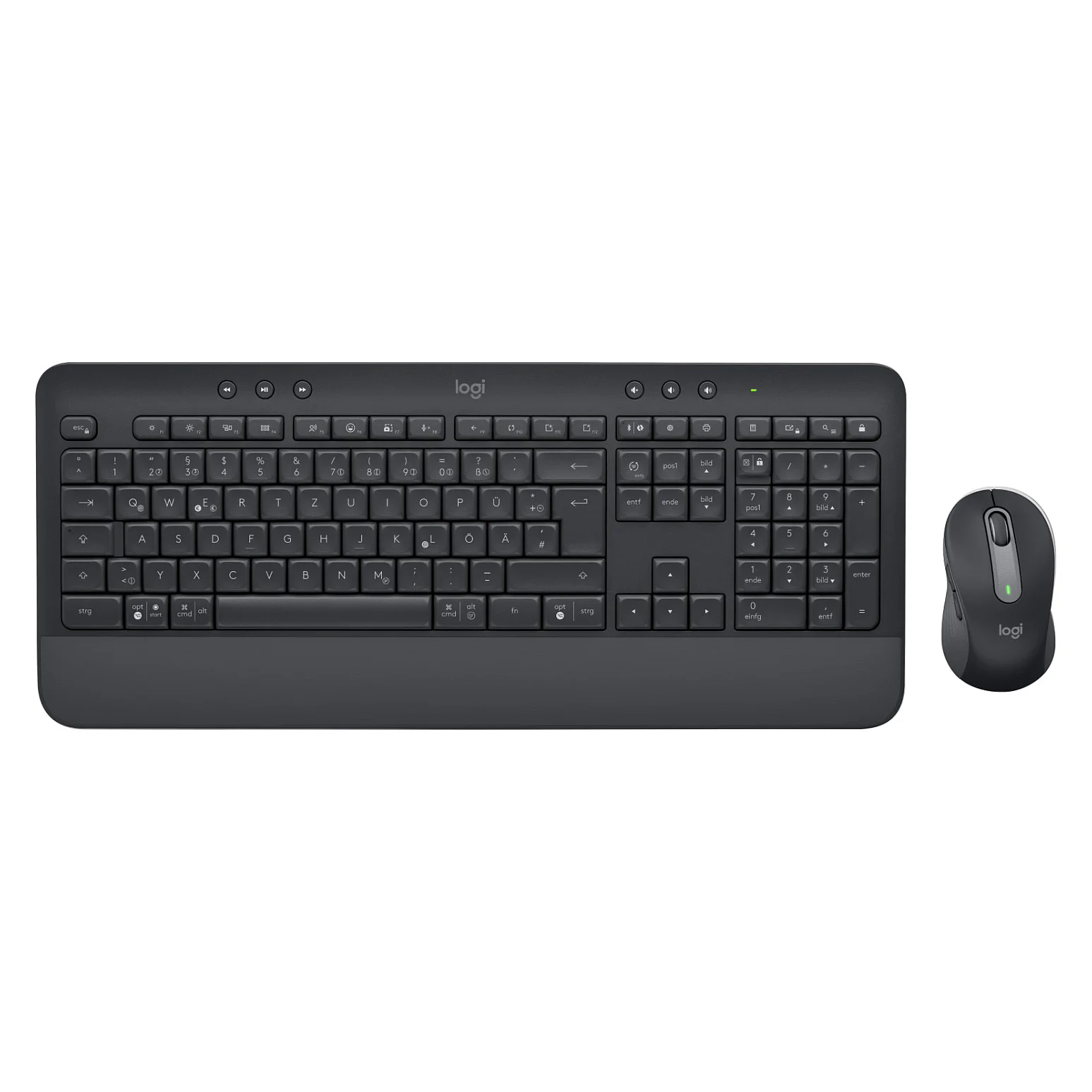 Logitech MK650 Advanced   Tastatur und Maus Set   kabellos   2 4 GHz   Graphite QWERTZ DE Tastaturen & Maeuse