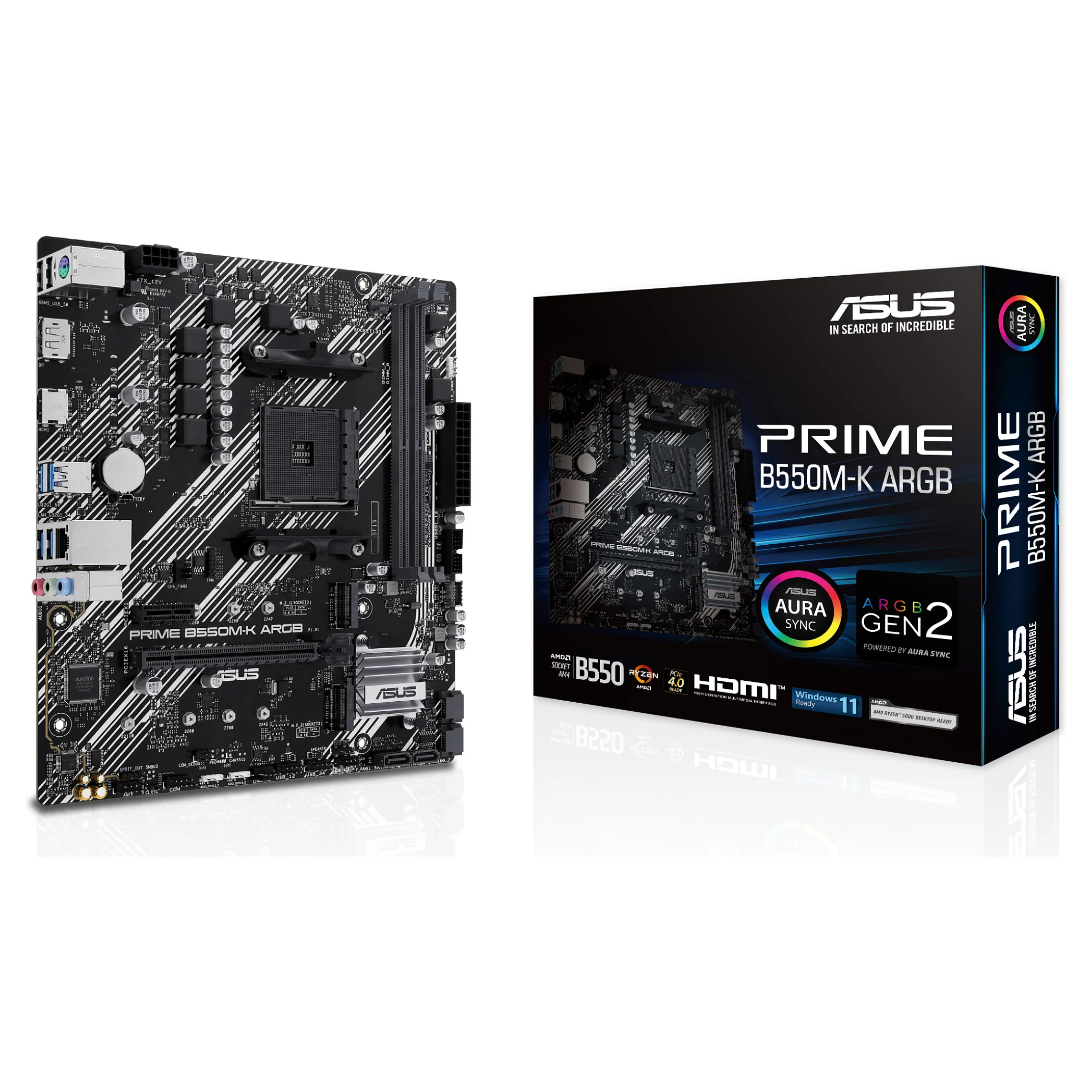 ASUS PRIME B550M K ARGB AMD B550 Sockel AM4 micro ATX PC-Komponenten